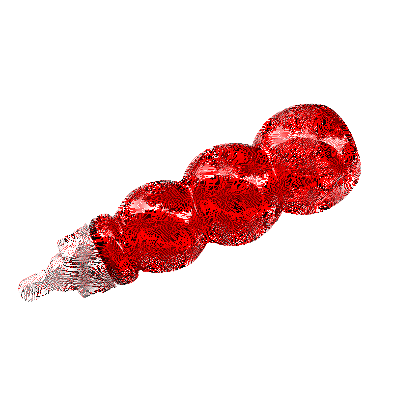 a red plastic tube